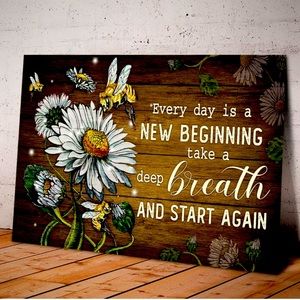 Inspirational Canvas Bee Poster